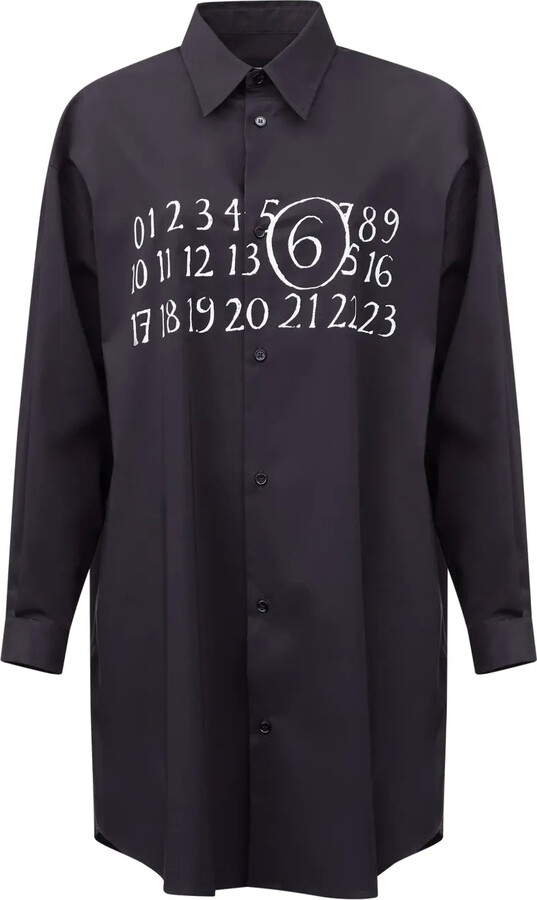 MM6 MAISON MARGIELA Signature Numbers Motif Shirt Dress