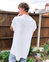 Thumbnail for your product : ASOS DESIGN extreme oversized longline sleeveless t-shirt in white