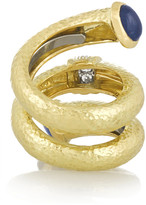 Thumbnail for your product : David Webb Double Tip Nail 18-karat gold, sapphire and diamond ring