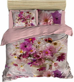 Asir Group INC Pink/Yellow Microfiber / Polyester 3 Piece Duvet Cover Set