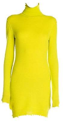 Unravel Project Women's Wool & Cashmere Ribbed Sweater Dress