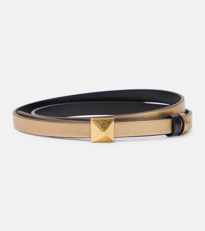 Valentino Garavani One Stud reversible leather belt
