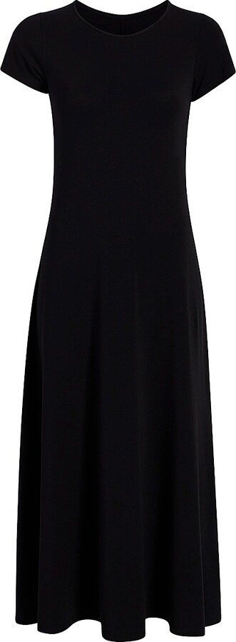 ANOTHER TOMORROW Women's Fitted Tee Dress - Black - Size XS