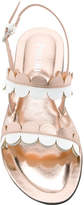 Thumbnail for your product : Pollini scalloped detail flat sandals