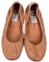 Thumbnail for your product : Lanvin Leather Round-Toe Flats