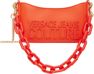 Versace Jeans Couture Orange Institutional Logo Bag