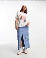 Thumbnail for your product : Miss Selfridge licence oversized Barbie t-shirt in grey marl