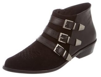 Anine Bing Suede Buckled Booties w/ Tags