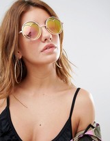 Thumbnail for your product : Missguided Rainbow Heart Sunglasses