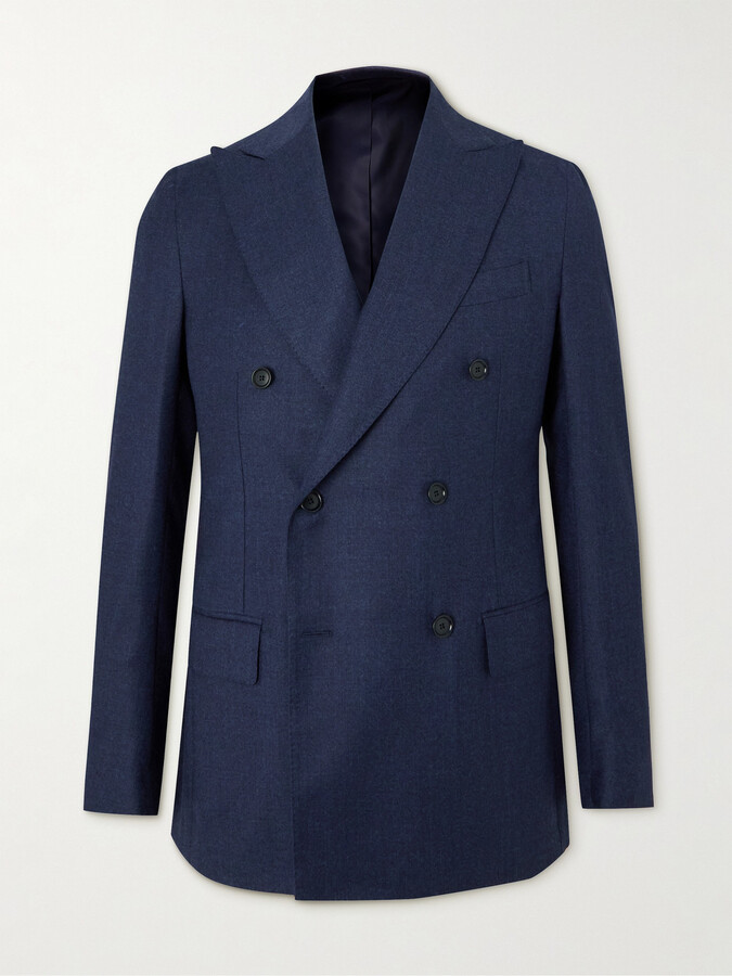 De Petrillo Double-Breasted Wool Suit Jacket - ShopStyle