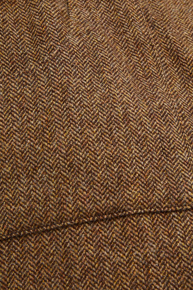 BA&SH Peter Herringbone Wool-blend Tweed Shorts