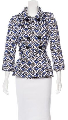 Kate Spade Printed Double-Breasted Jacket