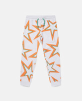 Thumbnail for your product : Stella McCartney Star Cotton Fleece Sports Joggers, Woman, White