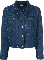 Thumbnail for your product : Miu Miu crystal-embellished denim jacket