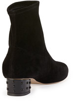 Thumbnail for your product : Charlotte Olympia Winnie Stud-Heel Suede Ankle Boot, Onyx