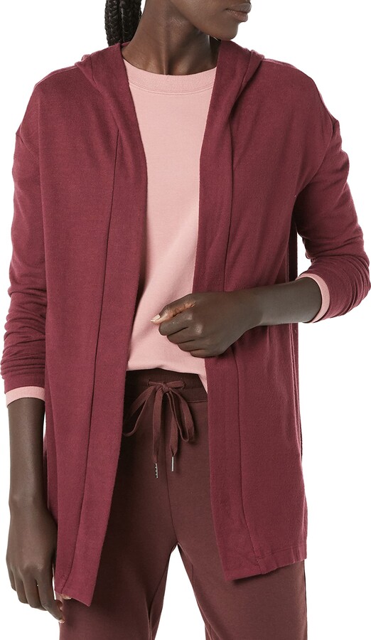 Daily Ritual Amazon Brand Women's Ultra-Soft Ribbed Draped Cardigan Sweater  - ShopStyle