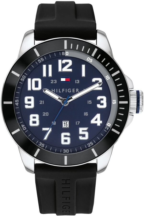 Tommy Hilfiger watch with black strap - ShopStyle