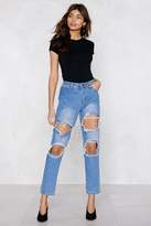 Thumbnail for your product : Nasty Gal That Doesn't Wash With Us Mom Jeans