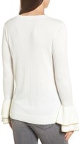 Thumbnail for your product : Halogen Petite Women's Metallic Trim Flare Cuff Sweater