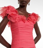Thumbnail for your product : Giambattista Valli Ruffle-trimmed ruched gown