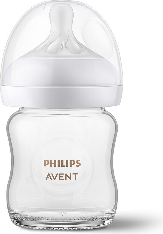 Avent Naturally Philips 4-oz. Natural Newborn Anti-Colic Glass Baby Bottle With Natural Response Nipple