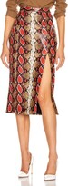 Thumbnail for your product : LaQuan Smith Kendall Skirt in Animal Print,Neutral,Red