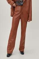 Thumbnail for your product : boohoo Premium Faux Leather Pants Two-Piece