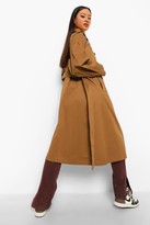 Thumbnail for your product : boohoo Balloon Sleeve Oversized Trench Coat