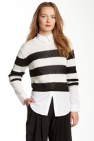 Thumbnail for your product : Rachel Zoe Austin Linen Striped Sweater