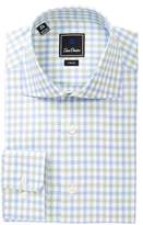 Thumbnail for your product : David Donahue Patterned Trim Fit Dress Shirt