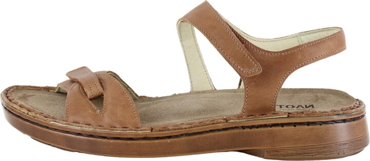 Naot Footwear Womens Evora Sandal Latte Brown Leather -7-7.5 M US