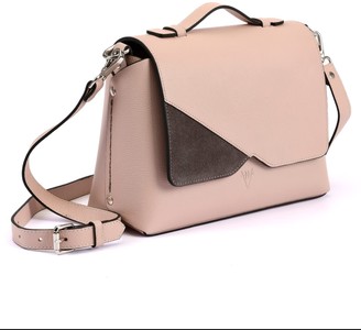Mare Leather Bag Nude & Anthracite Suede