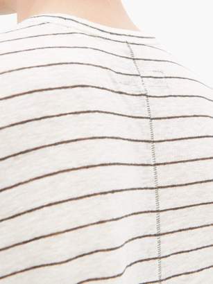 Rag & Bone Owen Striped Slubbed Linen T Shirt - Mens - Beige Multi
