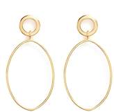 Thumbnail for your product : Philippe Audibert Oval ring drop earrings