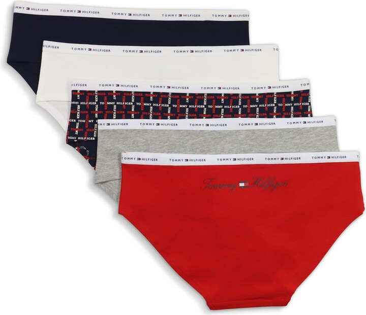 Tommy Hilfiger Women's Classic Cotton Boyshort Panties, 5 Pack