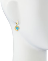 Thumbnail for your product : Jude Frances Quilted Bezel Turquoise Earring Charms