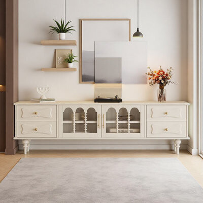Hokku Designs French Simple Cream Style TV Cabinet
