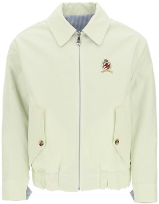 Tommy Hilfiger Collection REVERSIBLE JACKET WITH CREST M Green, Light blue,  White Cotton - ShopStyle
