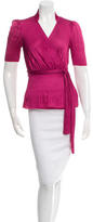 Thumbnail for your product : Diane von Furstenberg Short Sleeve Wrap Top