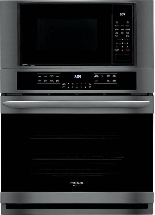 Gallery 30 in. Electric True Convection Wall Oven with Built-In Microwave in Black Stainless Steel