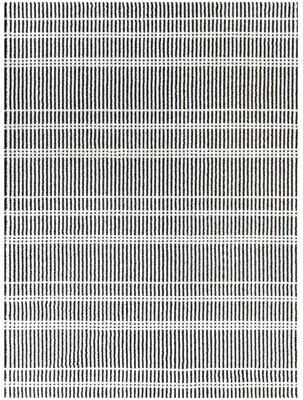 Breakwater Bay Darbonne Striped Black Area Rug