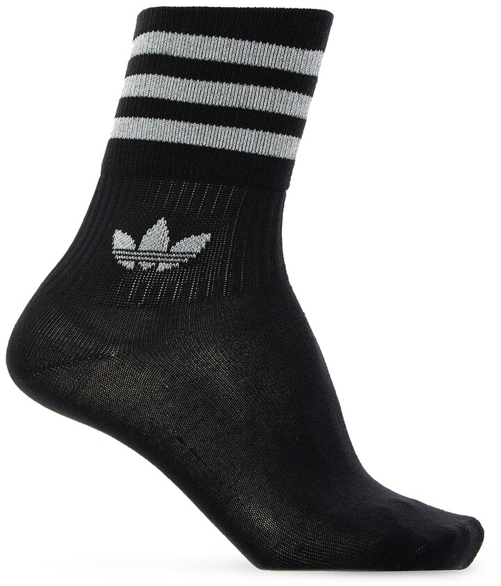 adidas Socks With Reflective Logo Men's Black - ShopStyle