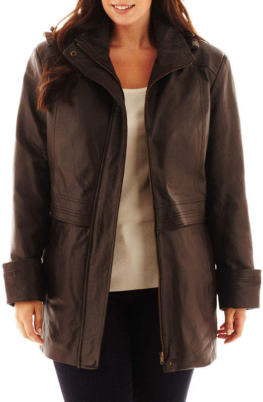 JCPenney Excelled Leather Excelled Hooded Anorak Jacket Plus ShopStyle