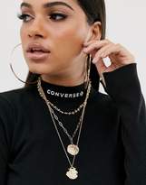 Thumbnail for your product : Converse Black Ribbed High Neck Crop Top