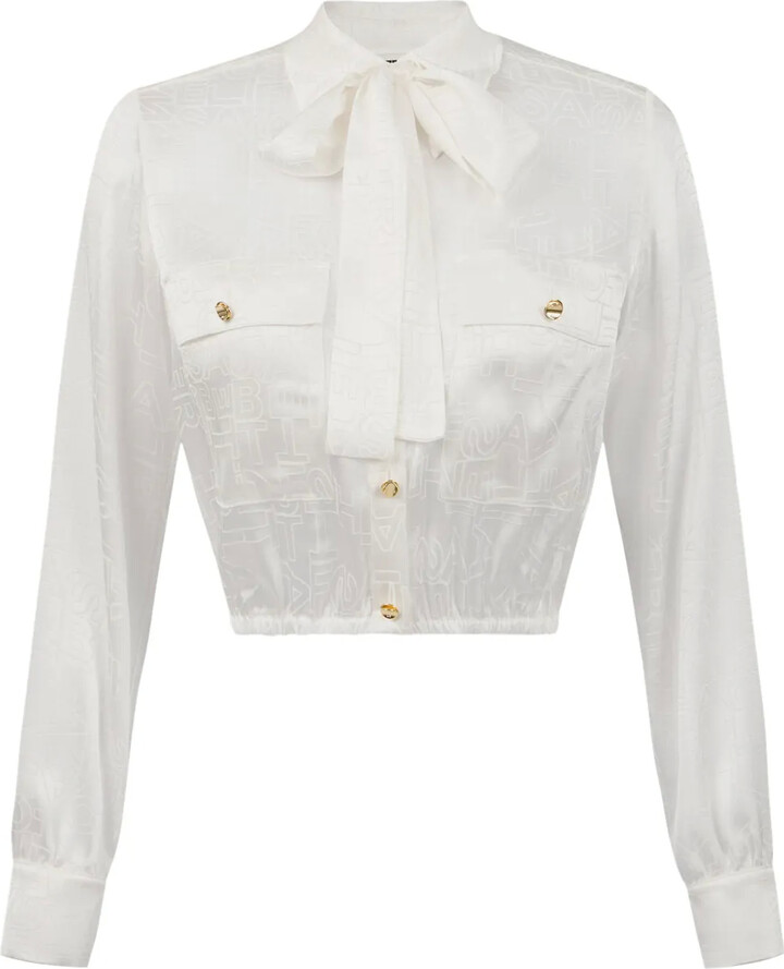 Tシャツ・カットソー ELISABETTA FRANCHI FW25 Cropped shirt (CA09756E2 110) CROPPED JERSEY T-SHIRT WITH ZIP BY ELISABETTA FRANCHI SPRING