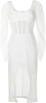 Thumbnail for your product : Dion Lee Crochet Lace long-sleeved dress