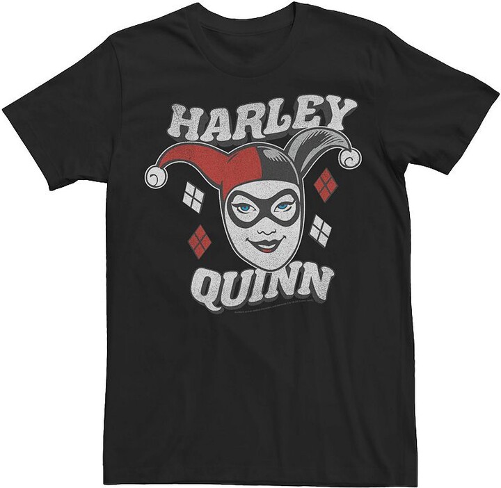Licensed Character Men's DC Comics Harley Quinn Big Face Tee