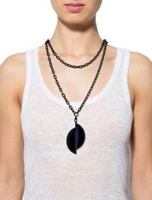 Paige Novick Enamel & Crystal Pendant Necklace