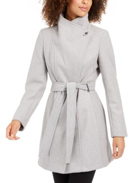calvin klein toggle wrap front jacket