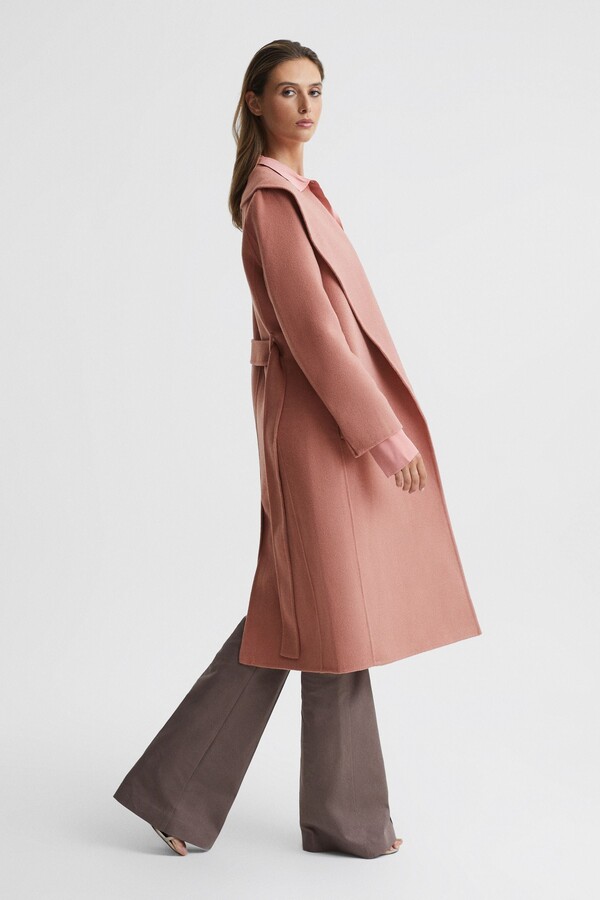 reiss freja shawl coat navy